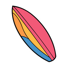 surfboard icon, surfboard vector illustration-simple illustration of surfboard, perfect for surfboard logos and icons