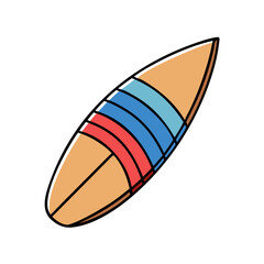 surfboard icon, surfboard vector illustration-simple illustration of surfboard, perfect for surfboard logos and icons
