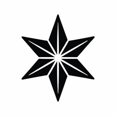 Obraz premium Star icon silhouette vector illustration