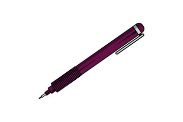 Pen Cartoon Illustration Isolated White Background