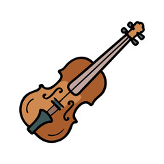 Fototapeta premium violin icon, violin vector illustration-simple illustration of violin, perfect for violin logos and icons