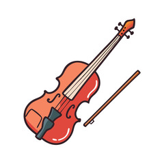 Fototapeta premium violin icon, violin vector illustration-simple illustration of violin, perfect for violin logos and icons