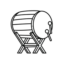 Bedug icon for cultural or music designs. Traditional Indonesian symbol. Available in vector format.
