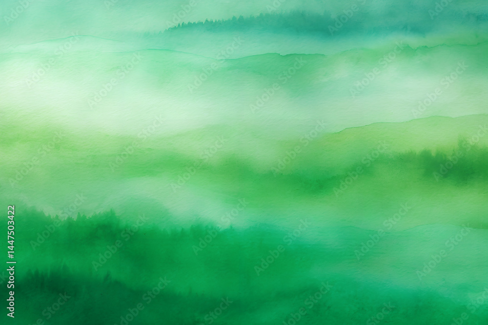 Canvas Prints a smooth green gradient background that blends from soft mint to deep forest green. this fresh and n