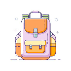 A Colorful Illustrated Backpack for Travel and Adventure