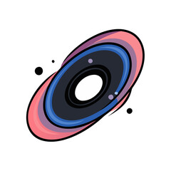 Artistic Depiction of a Galaxy or Black Hole in Space with Vibrant Colors