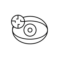 Smart eye lens Icon vector stock illustration