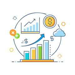 Financial Growth and Business Success Visualized with Charts and Graphs