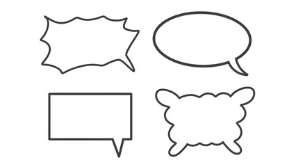 set of comic speech bubbles