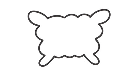 vector illustration of a cartoon sheep