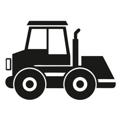 Explore this black and white tractor illustration for agricultural machinery and farm vehicle designs and projects isolated on transparent background