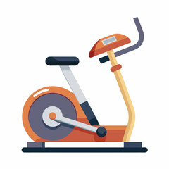 Cardio exercise bike in a modern style on a white background  