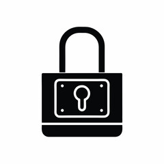 Security Lock icon silhouette vector illustration