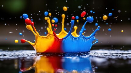 Vibrant color splash crown