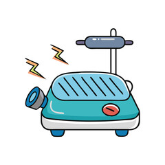 Electric Rolling Pin Baking Machine with Grill and Power Zaps