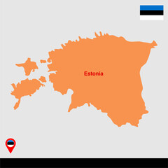 Estonia country map vector isolated on transparent background