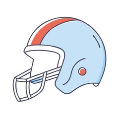 American Football Helmet Illustration Line Art Graphic Design