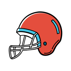 Fototapeta premium American Football Helmet Illustration Graphic Design Element