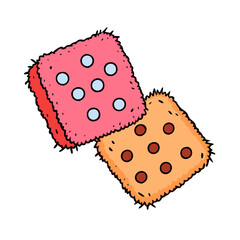 Adorable Fuzzy Dice Pillows Perfect for Playtime and Sweet Dreams