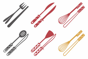 Utensils silhouette vector illustration