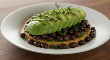 Avocado Toast Recipe with Black Beans Healthy Breakfast Idea