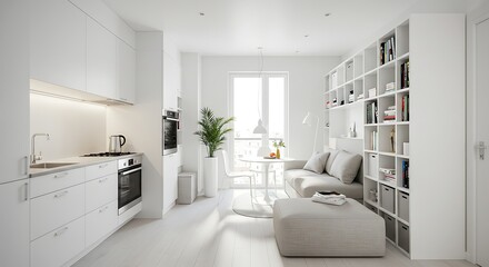 AllWhite Minimalist Apartment Design