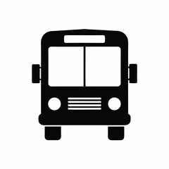 Bus   icon silhouette vector illustration