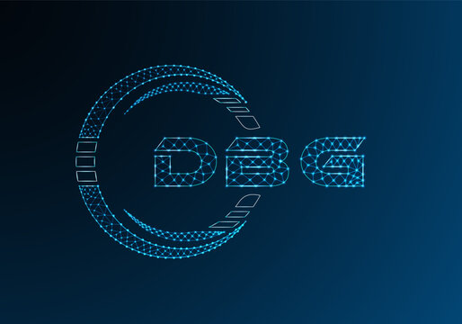 DBG low poly letter logo vector design. DBG lower poly logo design.