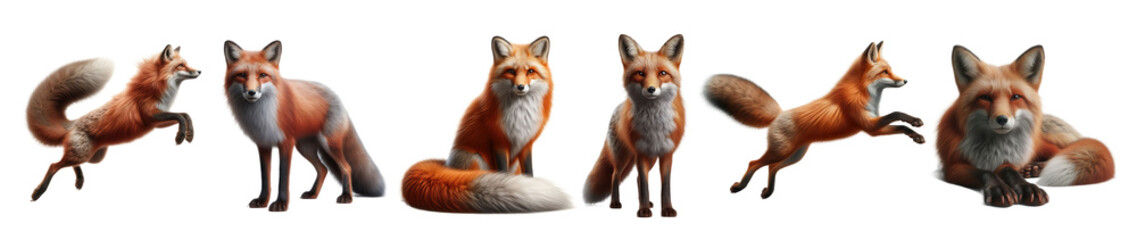 Obraz premium Foxes Orange coats dancing in lifes motions