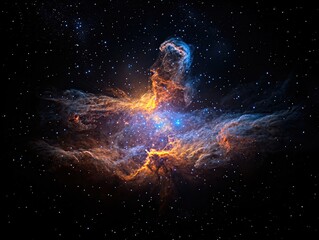 Obraz premium Colorful Nebula in Night Sky