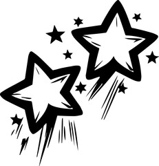 Nightfall Sky with Shooting Stars