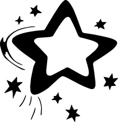 Nightfall Sky with Shooting Stars