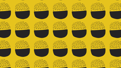 Seamless small  dash pattern on yellow background