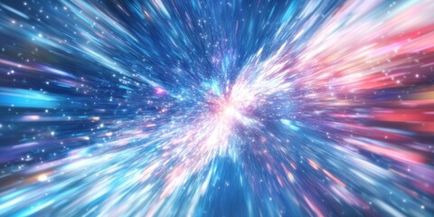 Obraz premium Abstract Cosmic Speed Lines Digital Art