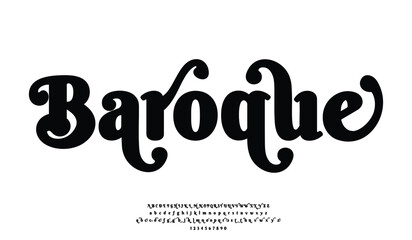 Elegant  Bold Font Uppercase Lowercase And Number. Classic Lettering Minimal Fashion Designs. Typography modern serif fonts regular decorative vintage concept. vector illustration