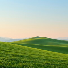 Obraz premium Rolling Green Hills Landscape