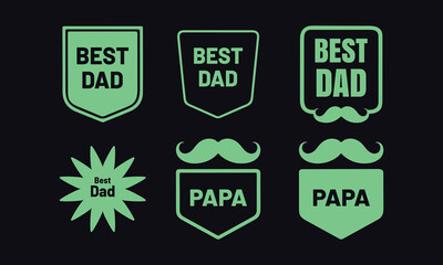 Father's Day Design Collection t shirt design, perfect for apparel. Best dad, papa. vector illustration.