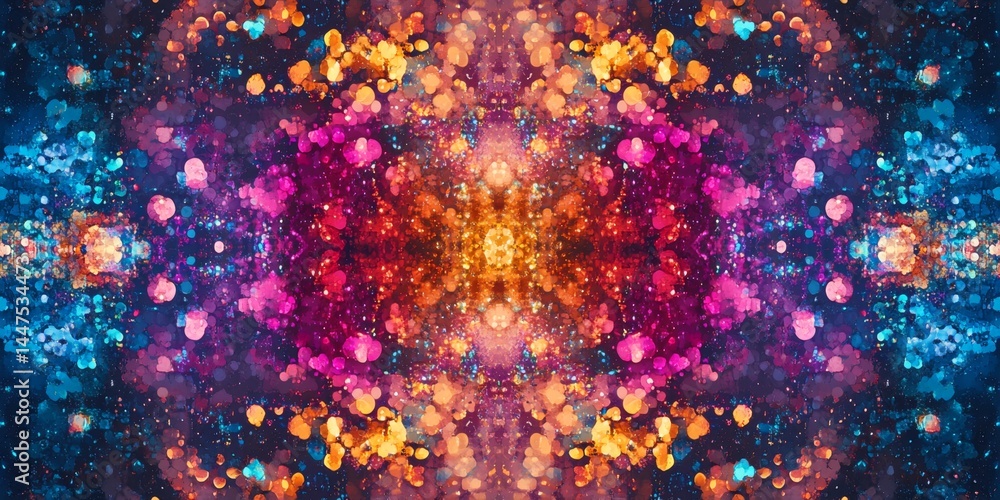 Poster abstract colorful sparkle pattern design