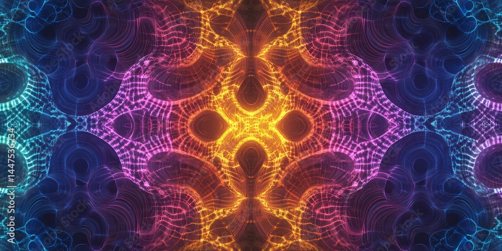 Poster abstract colorful geometric pattern