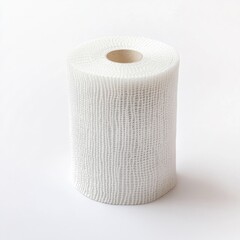 Rolled white mesh fabric
