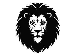 Lion head illustration isolated with white background 