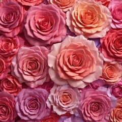 Gradient paper rose backdrop, vibrant colors, various sizes,  art,  texture