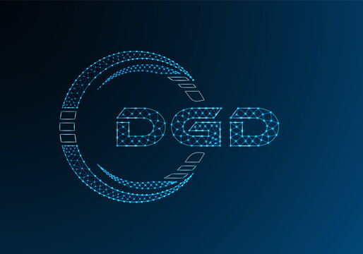 DGD low poly letter logo vector design. DGD lower poly logo design.