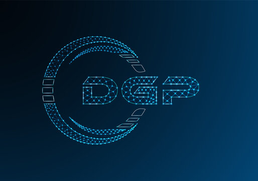 DGP low poly letter logo vector design. DGP lower poly logo design.