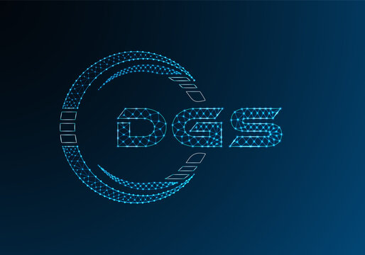 DGS low poly letter logo vector design. DGS lower poly logo design.