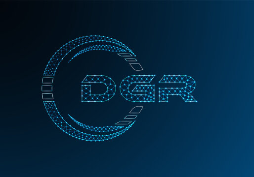 DGR low poly letter logo vector design. DGR lower poly logo design.