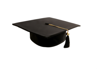 College graduation cap isolated on white background PNG
