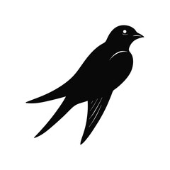 purple martin bird silhouette art illustration on white background