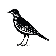 western meadowlark bird silhouette art illustration