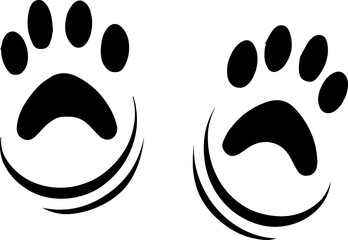 Cat Paw Outline Vector
